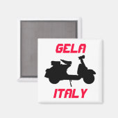 Scooter, Gela, Italien Magnet (Vorderseite/Rückseite)