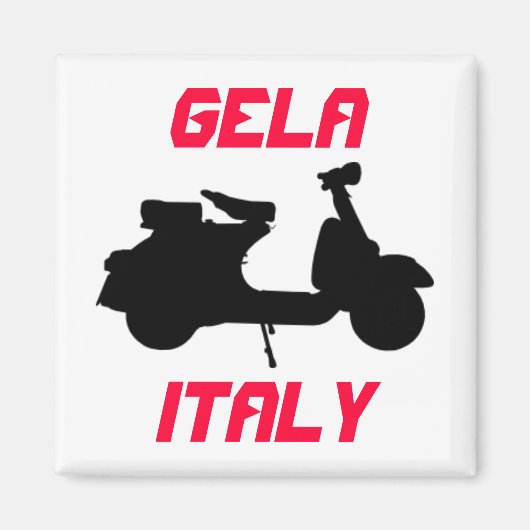 Scooter, Gela, Italien Magnet (Vorne)