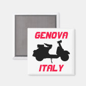 Scooter, Genua, Italien Magnet (Vorderseite/Rückseite)