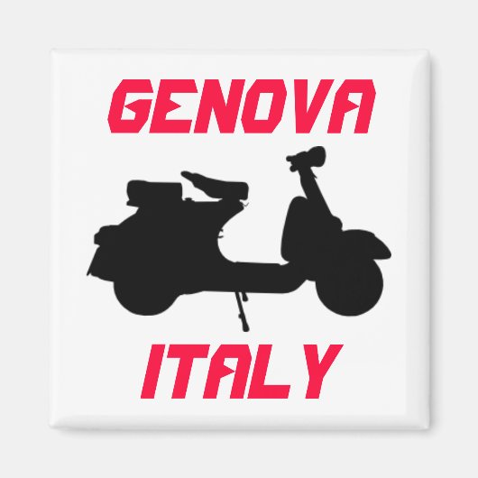 Scooter, Genua, Italien Magnet (Vorne)