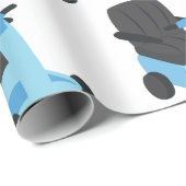 Scooter Geschenkpapier (Rolleneckpunkt)