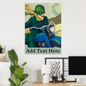 Scooter Girl, add text Poster (Heimbüro)