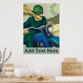 Scooter Girl, add text Poster (Küche)