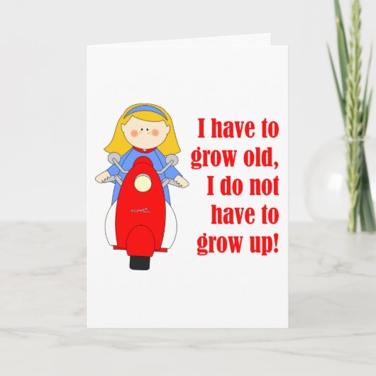 Scooter Girl Birthday Karte (Vorderseite)