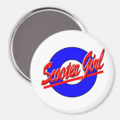 Scooter Girl Magnet (Vorderseite/Rückseite)