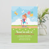 Scooter Girl Party Einladung (Stehend Vorderseite)