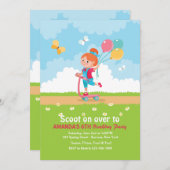 Scooter Girl Party Einladung (Vorne/Hinten)