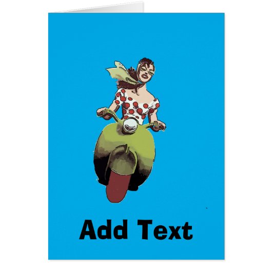 Scooter Girl, Text hinzufügen (Vorne)