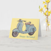 Scooter Greeting Card Karte (Gelbe Blume)