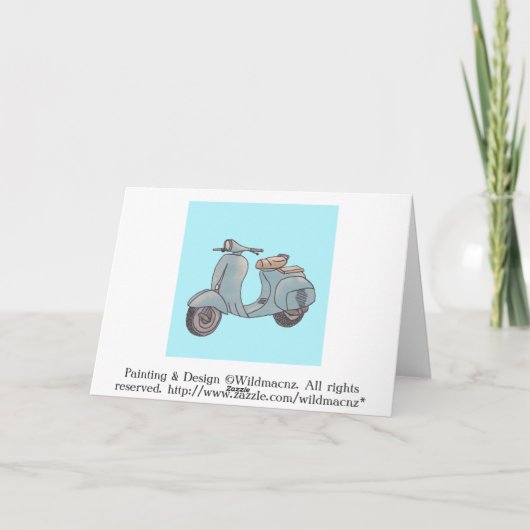 Scooter Greeting Card Karte (Rückseite)