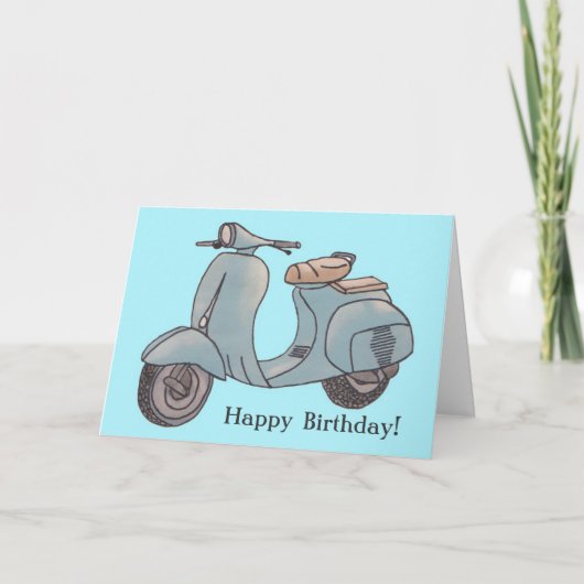 Scooter Greeting Card Karte (Vorderseite)