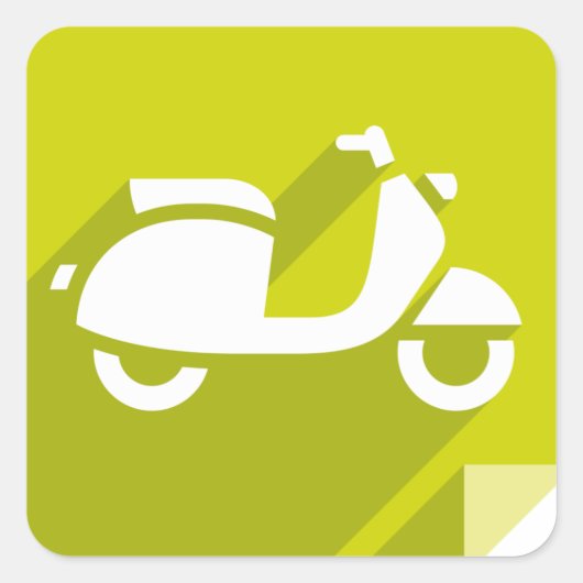 Scooter Icon Square Sticker (Vorderseite)
