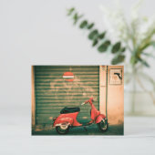 Scooter in Italien Postkarte (Stehend Vorderseite)