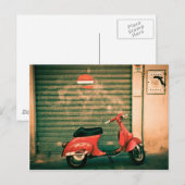 Scooter in Italien Postkarte (Vorne/Hinten)