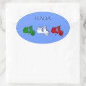 Scooter Italia Scooter Italia Logo-Fahne Ovaler Aufkleber (Tasche)