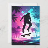 Scooter Jump Zone Skateboarding 13. Geburtstag Einladung (Rückseite)