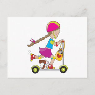 Scooter Kid Postkarte