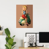 Scooter Mädchen Poster (Heimbüro)