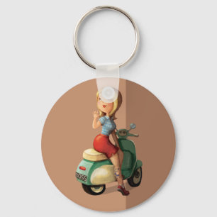 Scooter Mädchen Schlüsselanhänger