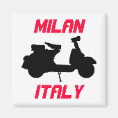 Scooter, Mailand, Italien Magnet (Vorne)