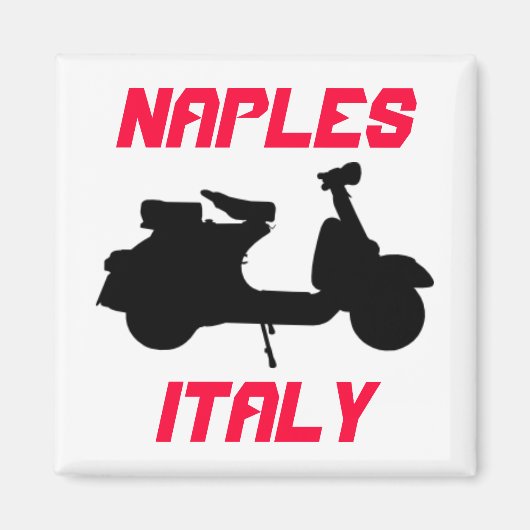 Scooter, Neapel, Italien Magnet (Vorne)