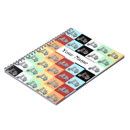 Scooter-Notebook Notizblock (Linke Seite)