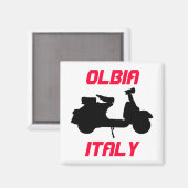 Scooter, Olbia, Italien Magnet (Vorderseite/Rückseite)
