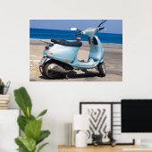Scooter On The Beach | Ephesus, Turkey Poster (Heimbüro)