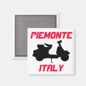 Scooter, Piemonte, Italien Magnet (Vorderseite/Rückseite)