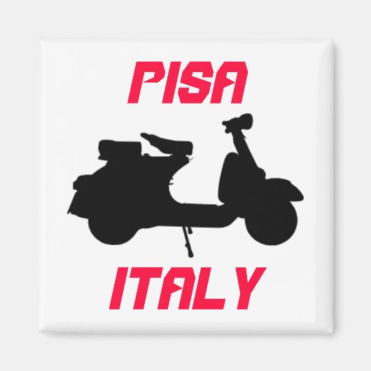 Scooter, Pisa, Italien Magnet (Vorne)