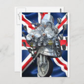 Scooter Postkarte (Vorne/Hinten)