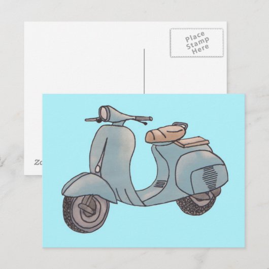 Scooter-Postkarte Postkarte (Vorne/Hinten)