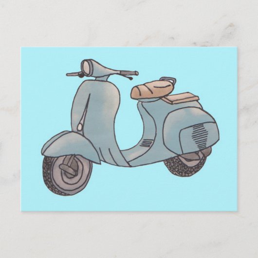 Scooter-Postkarte Postkarte (Vorderseite)