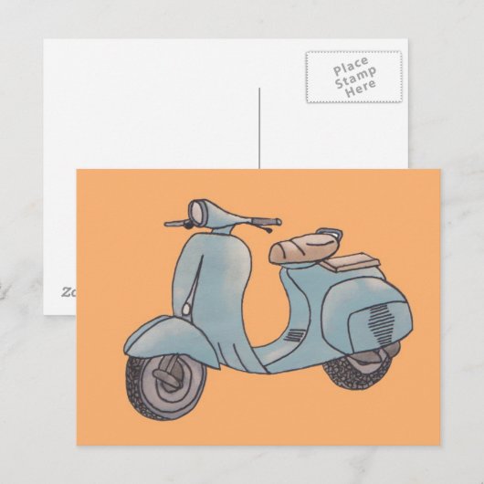 Scooter-Postkarte Postkarte (Vorne/Hinten)