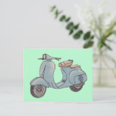 Scooter-Postkarte Postkarte (Stehend Vorderseite)