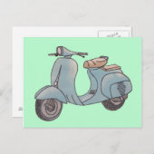 Scooter-Postkarte Postkarte (Vorne/Hinten)