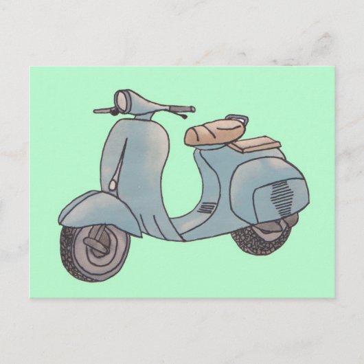 Scooter-Postkarte Postkarte (Vorderseite)