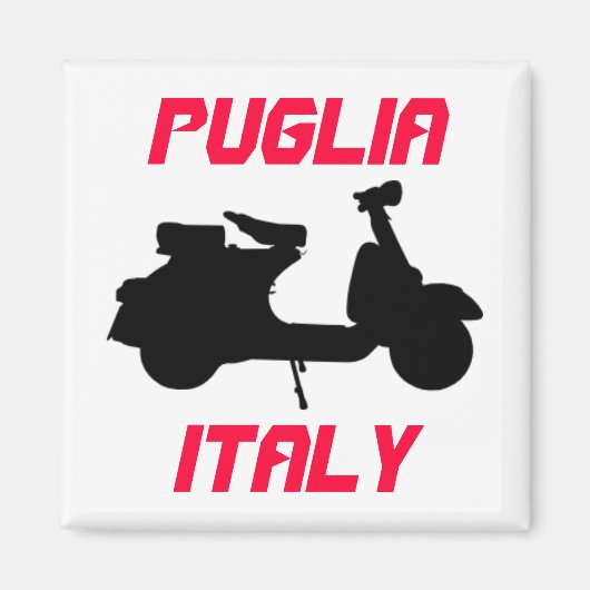 Scooter, Puglia, Italien Magnet (Vorne)