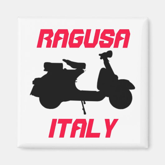 Scooter, Ragusa, Italien Magnet (Vorne)