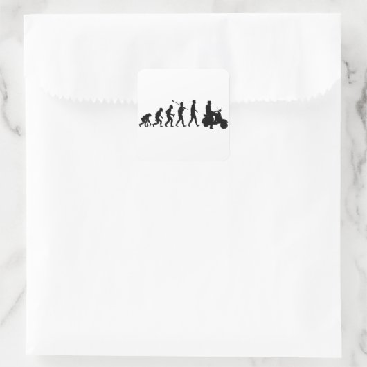 Scooter Rider Quadratischer Aufkleber (Tasche)