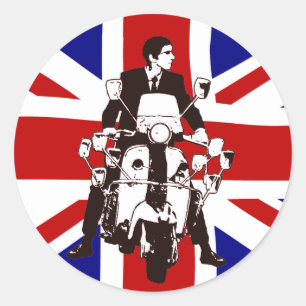 Scooter Rider UJ 2 Runder Aufkleber