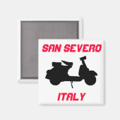 Scooter, San Severo, Italien Magnet (Vorderseite/Rückseite)