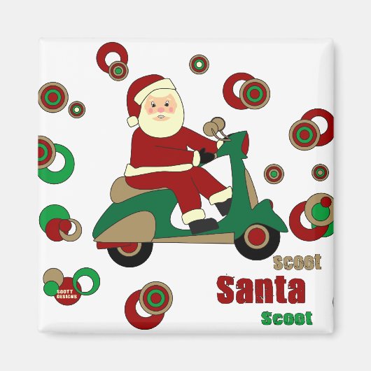 Scooter Santa Magnet (Vorne)