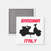 Scooter, Sardinien, Italien Magnet (Vorderseite/Rückseite)