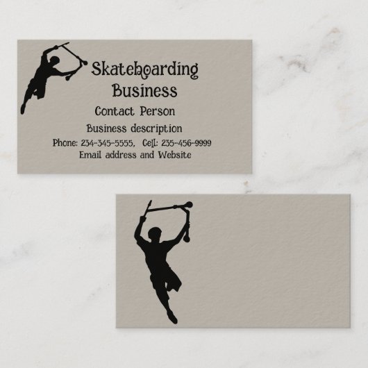 Scooter Scooting Fitness Visitenkarte (Vorne/Hinten)