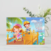 Scooter Tots Einladung (Stehend Vorderseite)