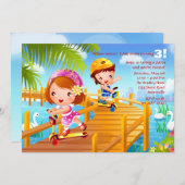 Scooter Tots Einladung (Vorne/Hinten)