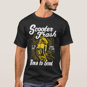 Scooter Trash Retro Distressed Style Scooter Spaß T-Shirt