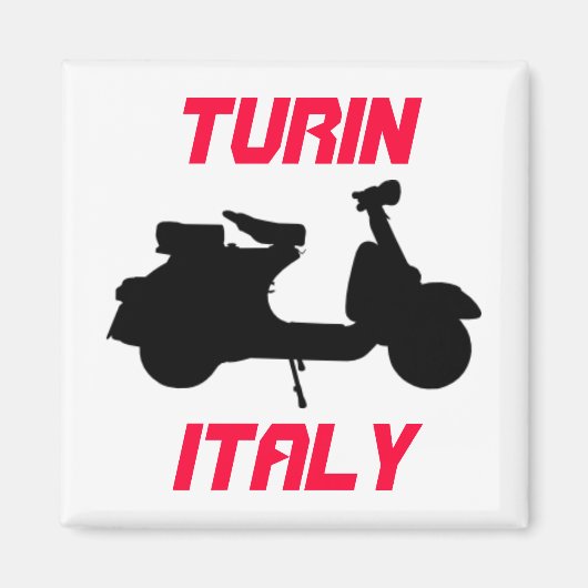 Scooter, Turin, Italien Magnet (Vorne)