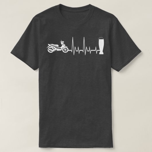 Scooter und Bier - Motorroller Mopoter-Motorroller T-Shirt (Design vorne)